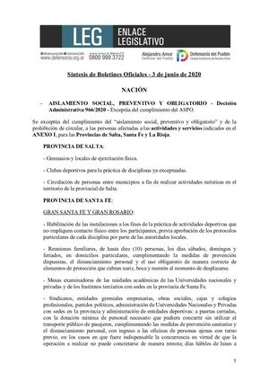 Actualización Normativa - 3 De Junio De 2020