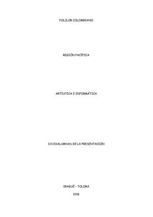 FOLCLOR COLOMBIANO