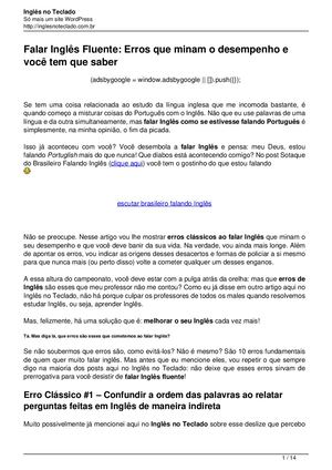 Falar Ingles