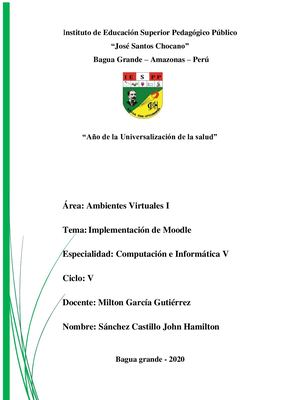 Implementacion De Moodle