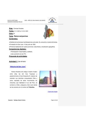 FUNDACIÓN DE SAN JUAN