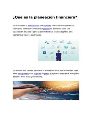 Qué Es La Planeación Financiera