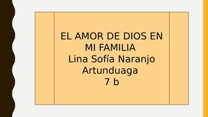 El Amor De Dios En Mi Familia 1