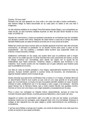 Cuento: "El virus malo"