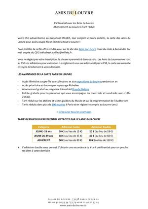 Offre Amis Du Louvre