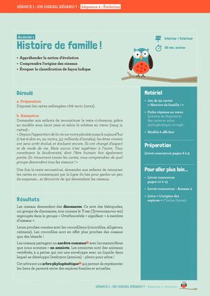 Exemple de fiches activités - Oiseau qui es-tu ?