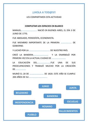 Completar Los Espacios en Blanco