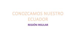 Conozcamos Nuestro Ecuador