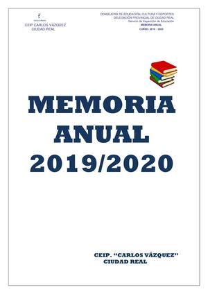 Memoria Curso 2019 2020 Borrador