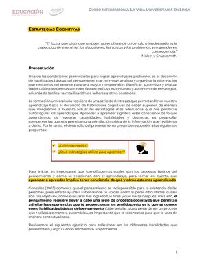 Estrategias Cognitivas