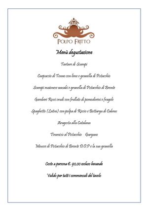 Menu ristorante Polpo Fritto