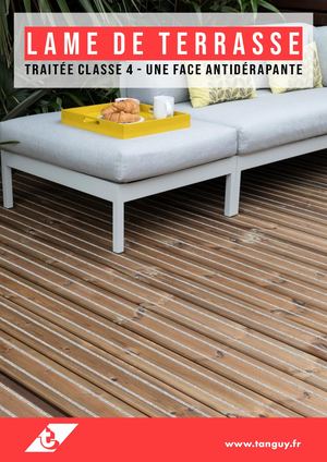 Lame de terrasse face antidérapante Gripsure