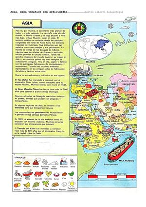 Asia Mapa Temático con actividades