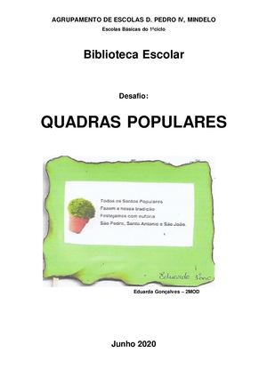 Quadras Populares Alunos