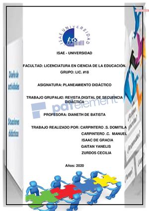 Revista digital de Secuencia Didáctica.