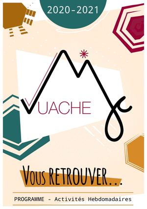 Programme des activités - MJC du VUACHE 2020-2021