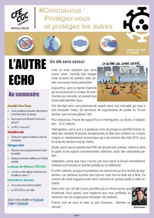 L'autre Echo Cfe Cgc Edition Second Trimestre 2020