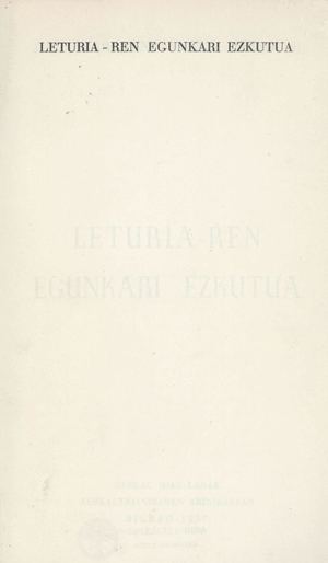 Txillardegi. Leturiaren Egunkari Ezkutua