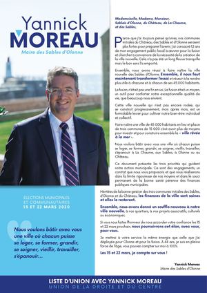 Journal de campagne du premier tour - Les Sables d'Olonne