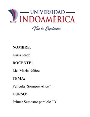 Pelicula Siempre Alice