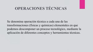 Operaciones Técnicas