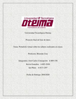 Portafolio Virtual de Base de Datos