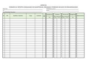 Anexo04 Formato02 Reporte Consolidado Inasistencia Tardanzas Permisos Sin Goce