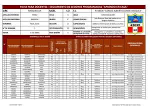 Ficha Monitoreo A Los Aprendizajes I E 43026 Cacv