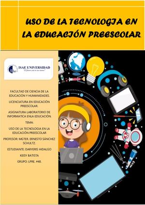 Uso de la tecnología en la educación preescolar