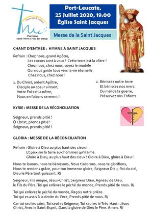 25 07 2020 -  Messe de la Saint Jacques