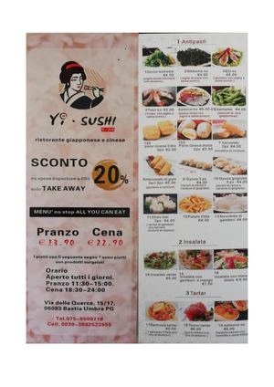 Menù Yi Sushi 2020