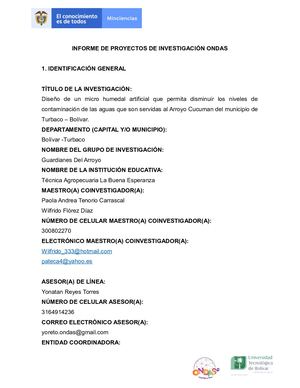 Informe De Investigacion Guardianes Del Arroyo 2020 1