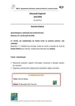 Principe Do Rio Escrita Criativa