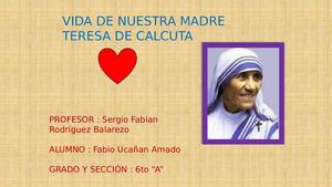 Vida De Madre Teresa De Calcuta