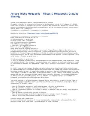 Astuce Triche Megapolis – Pièces & Mégabucks Gratuits Illimités