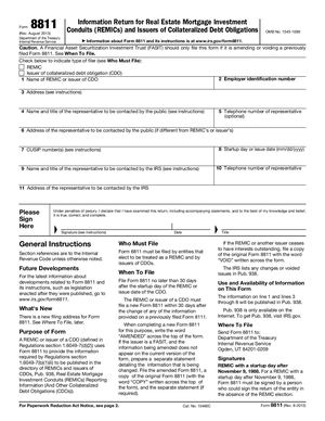 IRS FORM 8811 REMIC TRUSTS
