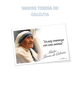Madre Teresa De Calcuta Camila Lopez