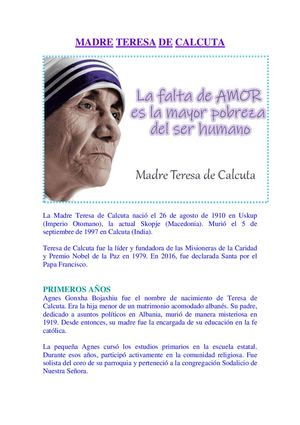 Madre Teresa De Calcuta
