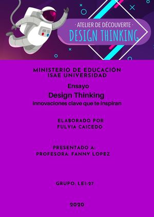 Ensayo De Design Thinking Actividad 1 Opción De Grado