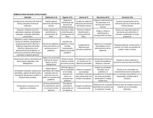Rubrica Para Informe Estructurado