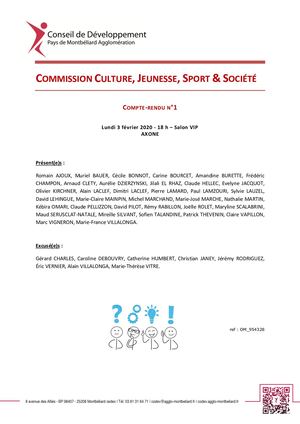 Codev 20200203 CR Reunion Com Culture Jeunesse Sport Societe