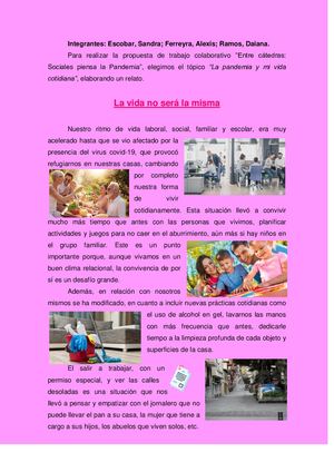 La Pandemia Y Mi Vida Cotidiana