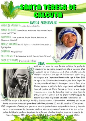 Santa Teresa De Calcuta