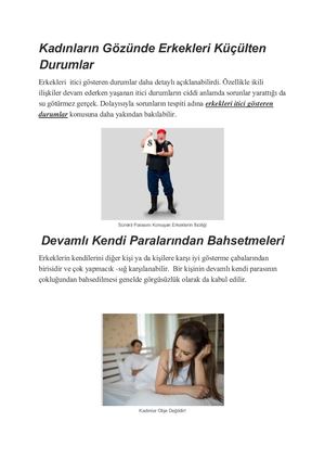 Erkekleri İtici Gösteren Durumlar