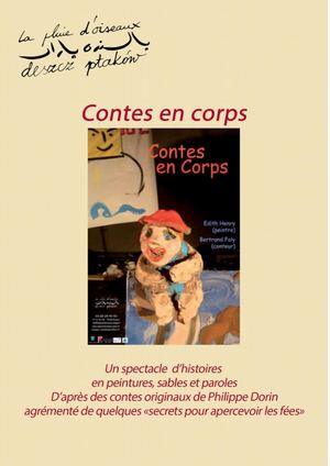 Contes en Corps  - des histoires en peintures, sable et paroles - un spectacle de Edith Henry et Bertrand Foly d'après des contes originaux de Philippe Dorin