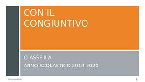 Subordinate Con Il Congiuntivo