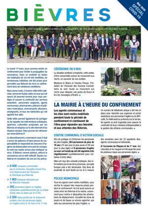 Bievres Lettre d'information Mai 2020