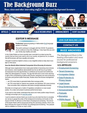 BACKGROUND BUZZ - June 2020