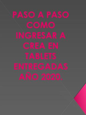 Ingresar A Crea En Tablets 2020