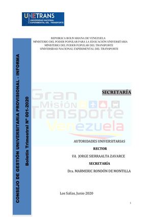 Boletin Informativo Del Cgup Unetrans Al 30jun2020